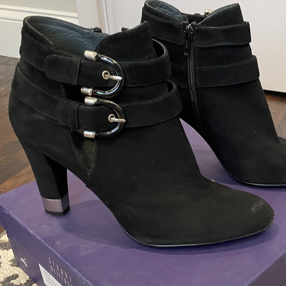 Stuart Weitzman Black Suede Bootie 9.5